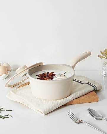 ceramic sauce pan with lid