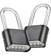 Faburo 2pcs Combination Padlock, Digit Heavy Duty Lock, Combination Lock Outdoor Waterproof Padlo...