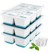 Optish Large Ice Cube Molds, 3 Pack Ice Cube Tray, 1.8 Inch Silicone Ice Trays for Freezer with L...