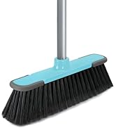Indoor Broom,Soft Bristle Heavy-Duty Broom for Sweeping Concrete Courtyard Garage Patio Indoor Ho...