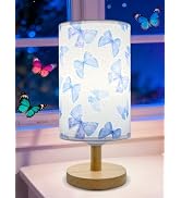 Butterfly Lamp,Bedside Reading Light for Bedrooms Girls,3 Color Modes-LED Night Light with Butter...
