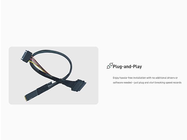 LetLinkSo Gen5 PCIe 5.0 U.2 to M.2 Adapter Card SFF-8639 to M2 NVMe SSD Cable