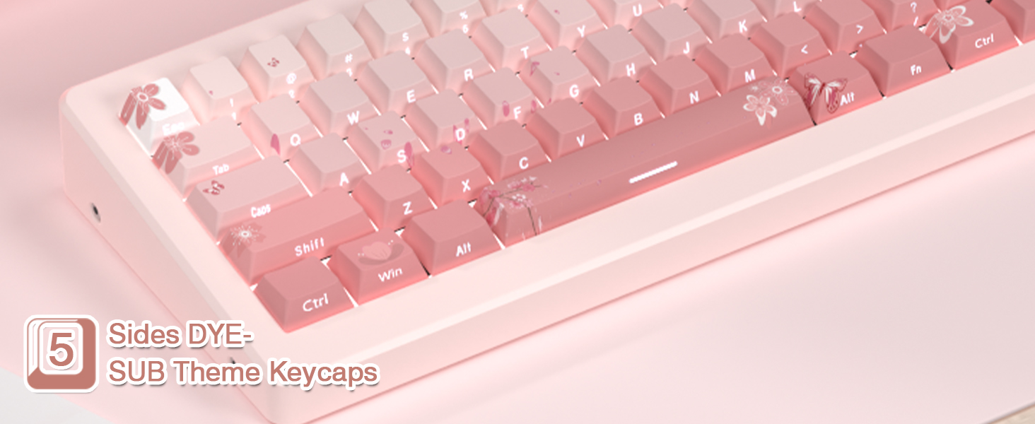 5 side Dye-Sublimation keycap set