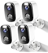 Mysight Security Cameras Wireless Outdoor, Battery Powered 2K Color Night Vision, WiFi Cameras fo...