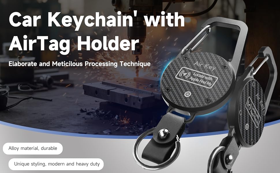 car keychain with airtag holder