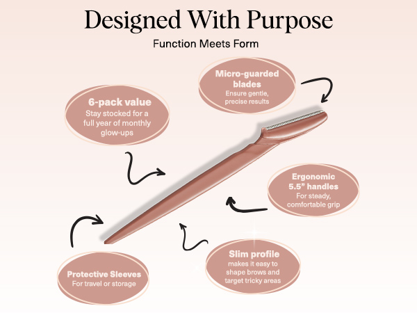 Kitsch Dermaplane Razor Face Shaver, Recycled Plastic Dermaplaning and Skin Care Tool Terracotta