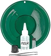 ASR Outdoor Gold Pan Gold Prospecting Beginners Kit, Vial, Snifter Bottle, 5 Piece Green