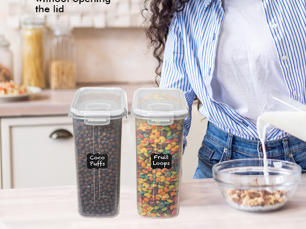 cereal holder, containers for cereal storage, cereal box containers, container with spout lids