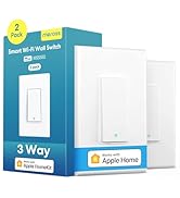 meross 3 Way Smart Switch, Smart Light Switch Supports Apple HomeKit, Siri, Alexa, Google Assista...