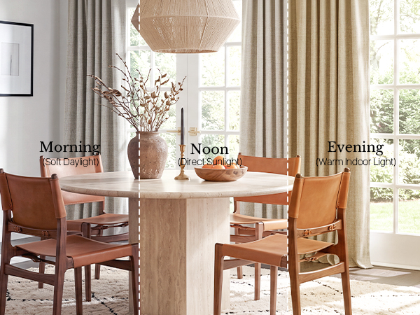 100% blackout linen dining room curtains for living room light UV blocking thermal insulated