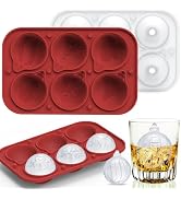 BUSOHA Christmas Ice Cube Molds - 6 Cavities Christmas Snowflake Tree Ball Ice Mold Round Ice Cub...