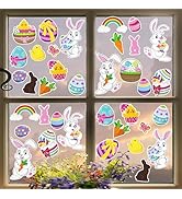 Iconikal 100-Count Easter Window Clings, Static Cling Window Decorations, (5 Sheets of 20)