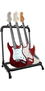 5 CORE Guitar Stand Electric Acoustic Bass Banjo Stand Strong Metal A-Frame Folding Guitar Holder wi...