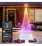 Linkind Christmas Cone Tree Lights, 7ft 460 LEDs Christmas Tree Lights, 85+ Scene Modes, App-Cont...