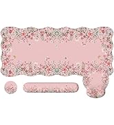 iCasso Desk Mat Set,Large Mouse Pad with Wrist Rest,Ergonomic Keyboard Wrist Support for Women,Gi...