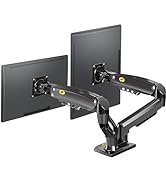 NB North Bayou Dual Monitor Desk Mount Stand Full Motion Swivel Computer Monitor Arm for Two Scre...