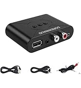 Bluetooth 5.3 Audio Receiver, Wireless Audio Receiver RCA Adapter for Stereo, USB Flash Drive/NFC...