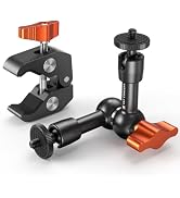 K&amp;F CONCEPT 6" Magic Arm Clamp with Super Clamp, 360°Ballhead Articulating Mini Arm for Monitor, ...
