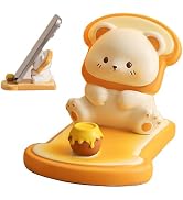 Meroqeel Cartoon Toast Bear Cell Phone Stand for Desk, Cute Statue Phone Holder for Lovely Women ...