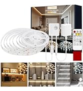 Motion Activated LED Strip Lights,16.4Ft Ultra Brighter 150 LED Motion Sensor Light Strip with Ti...