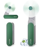 Nezylaf Handheld Mini Fan, 2 Speeds Rechargeable Travel Fan[9-15 Working Hours], Portable USB Sma...