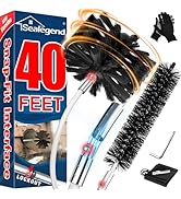 Sealegend 40 Feet Dryer Vent Cleaner Kit/Lint Remover/Upgraded Flexible Quick-Snap Brush with Dri...