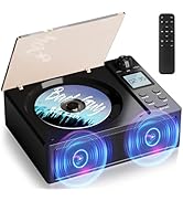 DGXWLLW Portable CD Player Boombox, 4000mAh Rechargeable Boombox with CD-R/RW/MP3 Playback, FM Ra...