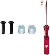 Mcbazel 2Pcs PS5 SSD Screw and 2Pcs Ring Replacement with Screwdriver for PS5, Solid State Drive ...