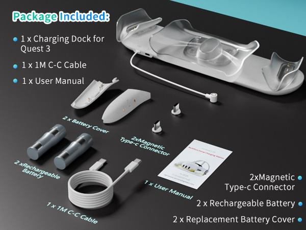 Charging Station Compatible with Oculus Quest 3