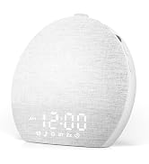 Geuuap Sunrise Alarm Clock White Noise Sound Machine for Bedroom | Natural Wake-Up Light with 30 ...