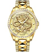 OUPINKE Dragon Skeleton Mens Wrist Watches Luxury Dress Automatic Self Winding Mechanical Sapphir...