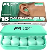 Peace&amp;Quiet | PQ Wax Ear Plugs for Sleeping, Swimming - Soft Noise Cancelling Silicone Gel Wax Ea...