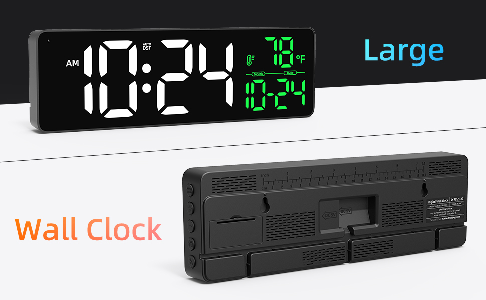Large Digital Wall Clock