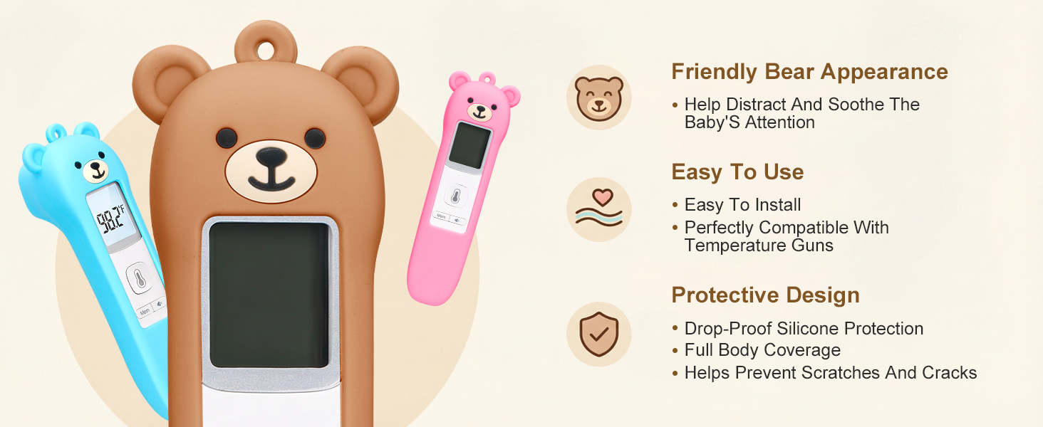 Bear Silicone Case Compatible with GoodBaby Thermometer