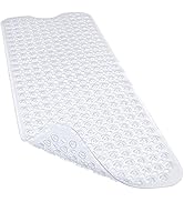 Linoows Bathtub and Shower Mats, 40x16 Inch Extra Large Non Slip Soft Bath Tub Mat with Suction C...
