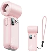 KIMMOO Mini Portable Handheld Turbo Fan,100 Speeds, Ultra-Powerful 22237RPM, LED Display, 3600mAh...