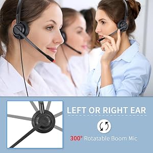 single ear headset headphones left or right ear use