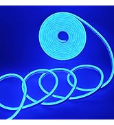 EverBright Blue Led Neon Strip Lights 12V Indoor Outdoor 16.4Ft 600SMD Silicone Waterproof Flexib...