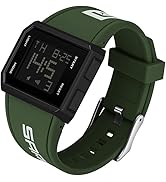 FANMIS Men's and Women's Fashion Square Digital Watch Multi-Functional Outdoor Sports Chronograph...