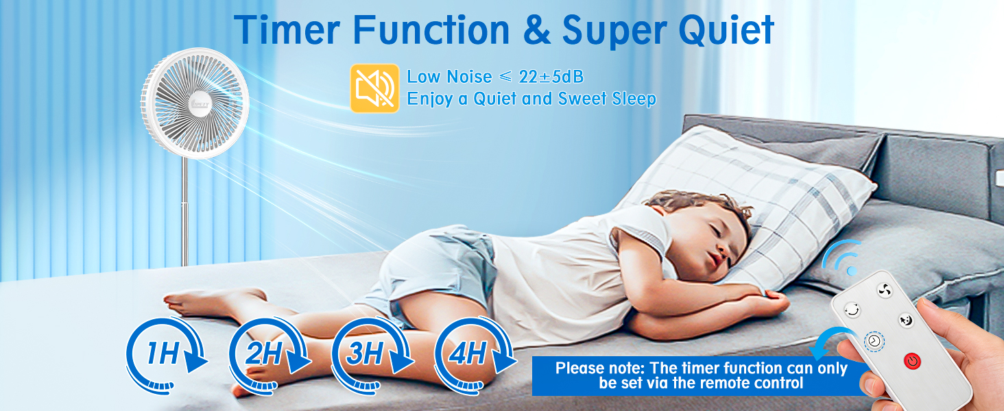 quiet fan with remote silent fan for bedroom