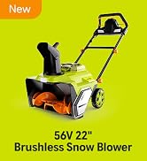 SnapFresh 56V Electric Snow Blower Brushless - 6.0Ah Battery 22 Inch