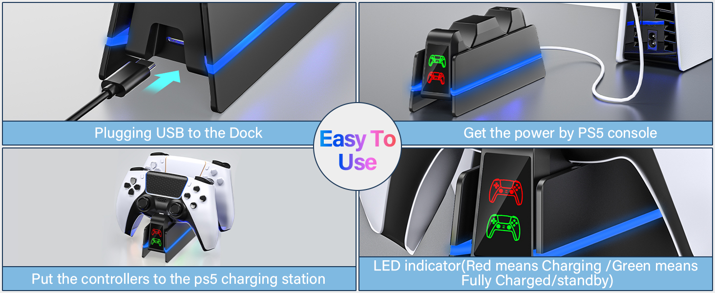 ps5 controller charging dock