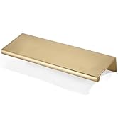 khtumeware 2 Pack 4 inch(102mm) Hole Center Champagne Bronze Finger Edge Pull Solid Zinc Drawer P...