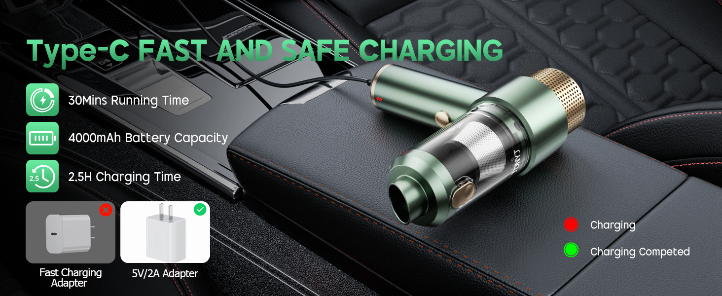 TYpe-C FAST AND SAFE CHARGING