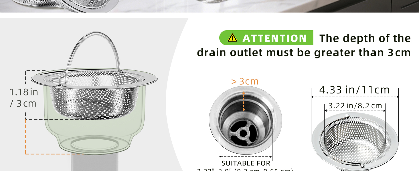 MR.SIGA Kitchen Sink Strainer