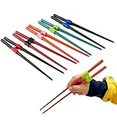 5 Pairs Reusable Training Chopsticks, 9.45 Inch Dishwasher Safe Fiberglass Japanese Training Chop...