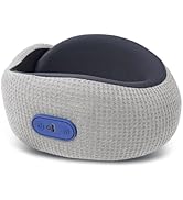 Yincook Travel Pillow with Heat,Vibration Massage,Portable Rechargeable Adjustable Airplane Neck ...