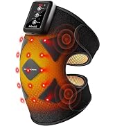 KingPavonini Cordless Knee Massager with Heat and Red Light Therapy, 1 Pack | Larger Heating Area...