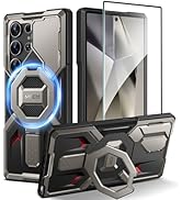 TONGATE for Samsung Galaxy S24 Ultra Case Compatible with MagSafe, [Ring Stand & Camera Cover Kic...