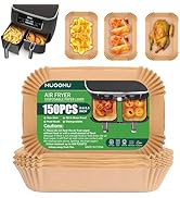 Air Fryer Disposable Paper Liners for Ninja Dual Airfryer Accessories, Non-Stick Parchment Rectan...